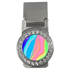 Aurora Color Rainbow Space Blue Sky Purple Yellow Green Pink Money Clips (cz) 