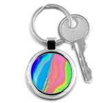 Aurora Color Rainbow Space Blue Sky Purple Yellow Green Pink Key Chains (Round)  Front