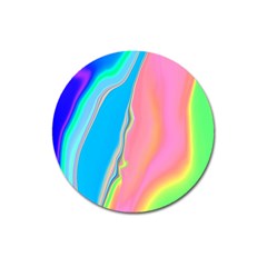 Aurora Color Rainbow Space Blue Sky Purple Yellow Green Pink Magnet 3  (round)