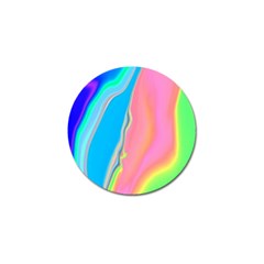 Aurora Color Rainbow Space Blue Sky Purple Yellow Green Pink Golf Ball Marker (4 Pack)