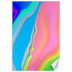 Aurora Color Rainbow Space Blue Sky Purple Yellow Green Pink Canvas 12  X 18   by Mariart