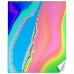 Aurora Color Rainbow Space Blue Sky Purple Yellow Green Pink Canvas 16  X 20  