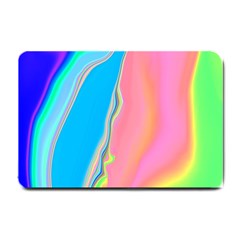 Aurora Color Rainbow Space Blue Sky Purple Yellow Green Pink Small Doormat  by Mariart