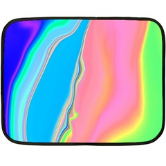 Aurora Color Rainbow Space Blue Sky Purple Yellow Green Pink Fleece Blanket (mini)