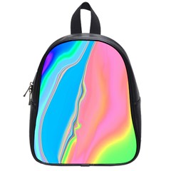 Aurora Color Rainbow Space Blue Sky Purple Yellow Green Pink School Bags (small)  by Mariart