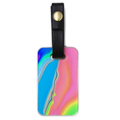 Aurora Color Rainbow Space Blue Sky Purple Yellow Green Pink Luggage Tags (one Side) 