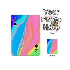 Aurora Color Rainbow Space Blue Sky Purple Yellow Green Pink Playing Cards 54 (mini)  by Mariart