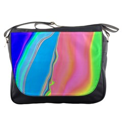 Aurora Color Rainbow Space Blue Sky Purple Yellow Green Pink Messenger Bags by Mariart