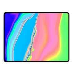 Aurora Color Rainbow Space Blue Sky Purple Yellow Green Pink Double Sided Fleece Blanket (small)  by Mariart