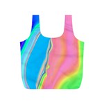 Aurora Color Rainbow Space Blue Sky Purple Yellow Green Pink Full Print Recycle Bags (S)  Front