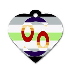 Cance Gender Dog Tag Heart (two Sides) by Mariart