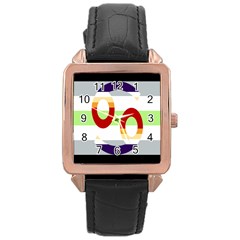 Cance Gender Rose Gold Leather Watch 