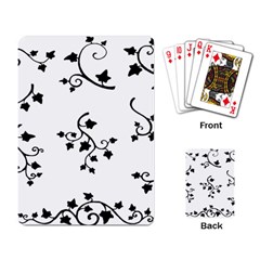 Black Leaf Tatto Playing Card by Mariart