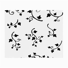 Black Leaf Tatto Small Glasses Cloth (2-side) by Mariart