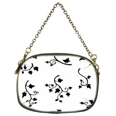 Black Leaf Tatto Chain Purses (two Sides)  by Mariart