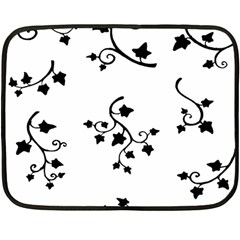 Black Leaf Tatto Fleece Blanket (mini) by Mariart