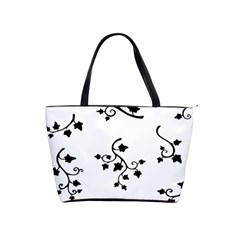 Black Leaf Tatto Shoulder Handbags by Mariart