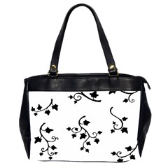 Black Leaf Tatto Office Handbags (2 Sides) 