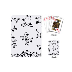 Black Leaf Tatto Playing Cards (mini)  by Mariart