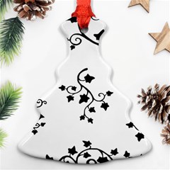 Black Leaf Tatto Ornament (christmas Tree)  by Mariart