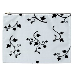 Black Leaf Tatto Cosmetic Bag (xxl)  by Mariart