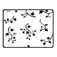 Black Leaf Tatto Double Sided Fleece Blanket (small) 