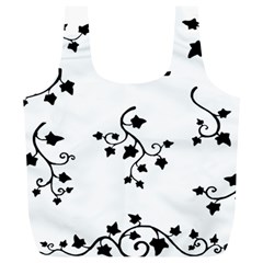 Black Leaf Tatto Full Print Recycle Bags (l)  by Mariart