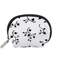 Black Leaf Tatto Accessory Pouches (small)  by Mariart