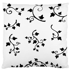 Black Leaf Tatto Standard Flano Cushion Case (one Side) by Mariart