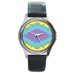 Carmigender Flags Rainbow Round Metal Watch