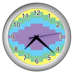 Carmigender Flags Rainbow Wall Clocks (silver) 