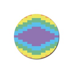 Carmigender Flags Rainbow Rubber Coaster (round) 