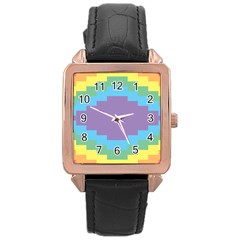 Carmigender Flags Rainbow Rose Gold Leather Watch  by Mariart