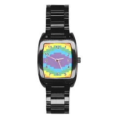 Carmigender Flags Rainbow Stainless Steel Barrel Watch