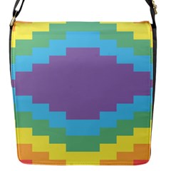 Carmigender Flags Rainbow Flap Messenger Bag (s) by Mariart