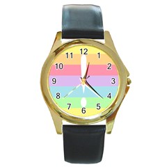 Condigender Flags Round Gold Metal Watch by Mariart