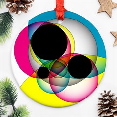 Apollonius Color Multi Circle Polkadot Ornament (round) by Mariart