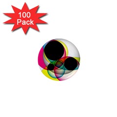 Apollonius Color Multi Circle Polkadot 1  Mini Magnets (100 Pack)  by Mariart