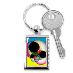 Apollonius Color Multi Circle Polkadot Key Chains (rectangle) 