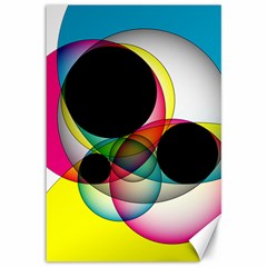 Apollonius Color Multi Circle Polkadot Canvas 12  X 18   by Mariart