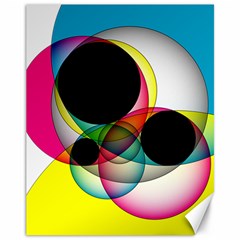 Apollonius Color Multi Circle Polkadot Canvas 11  X 14   by Mariart