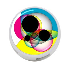 Apollonius Color Multi Circle Polkadot 4-port Usb Hub (two Sides)  by Mariart