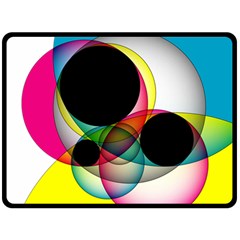 Apollonius Color Multi Circle Polkadot Fleece Blanket (large)  by Mariart