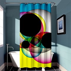 Apollonius Color Multi Circle Polkadot Shower Curtain 36  X 72  (stall)  by Mariart