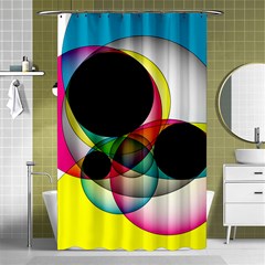 Apollonius Color Multi Circle Polkadot Shower Curtain 48  X 72  (small)  by Mariart