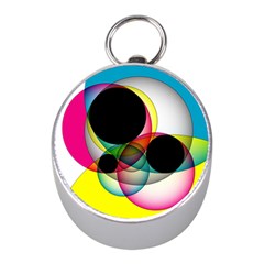 Apollonius Color Multi Circle Polkadot Mini Silver Compasses by Mariart