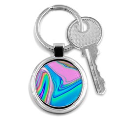 Aurora Color Rainbow Space Blue Sky Purple Yellow Green Pink Red Key Chains (round) 