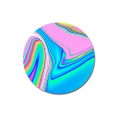 Aurora Color Rainbow Space Blue Sky Purple Yellow Green Pink Red Magnet 3  (round)