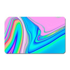 Aurora Color Rainbow Space Blue Sky Purple Yellow Green Pink Red Magnet (rectangular) by Mariart