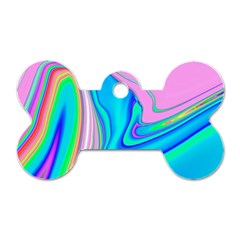 Aurora Color Rainbow Space Blue Sky Purple Yellow Green Pink Red Dog Tag Bone (two Sides) by Mariart